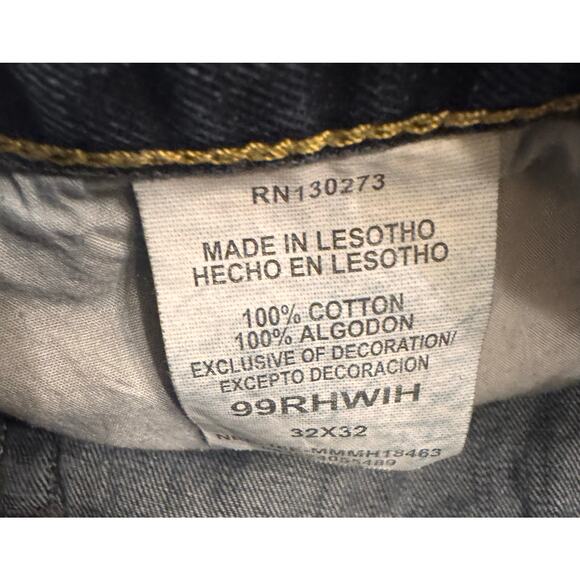 Wrangler Jeans Co Men's Relaxed Straight Jeans Dark Wash Denim Size 32x32 - Picture 3 of 5